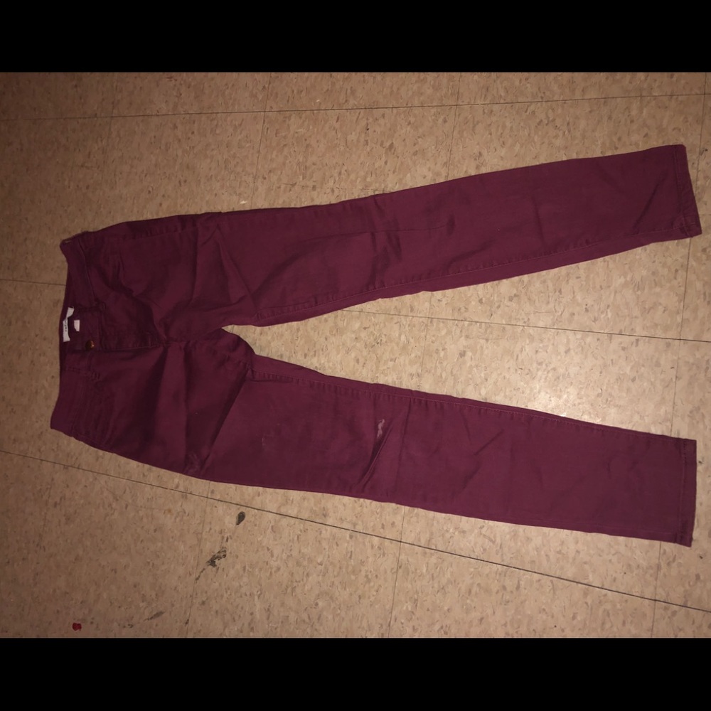 Maroon Skinny Jeans | Charlotte Russe